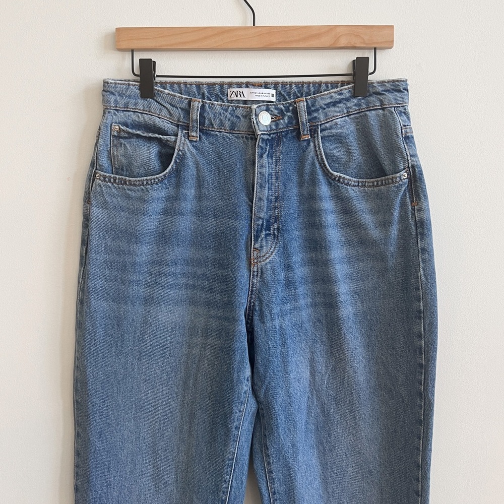 🏷️ SOLD •ZARA • Super High Rise Straight Leg Z1975 Jeans • 10 - Picture 7 of 15